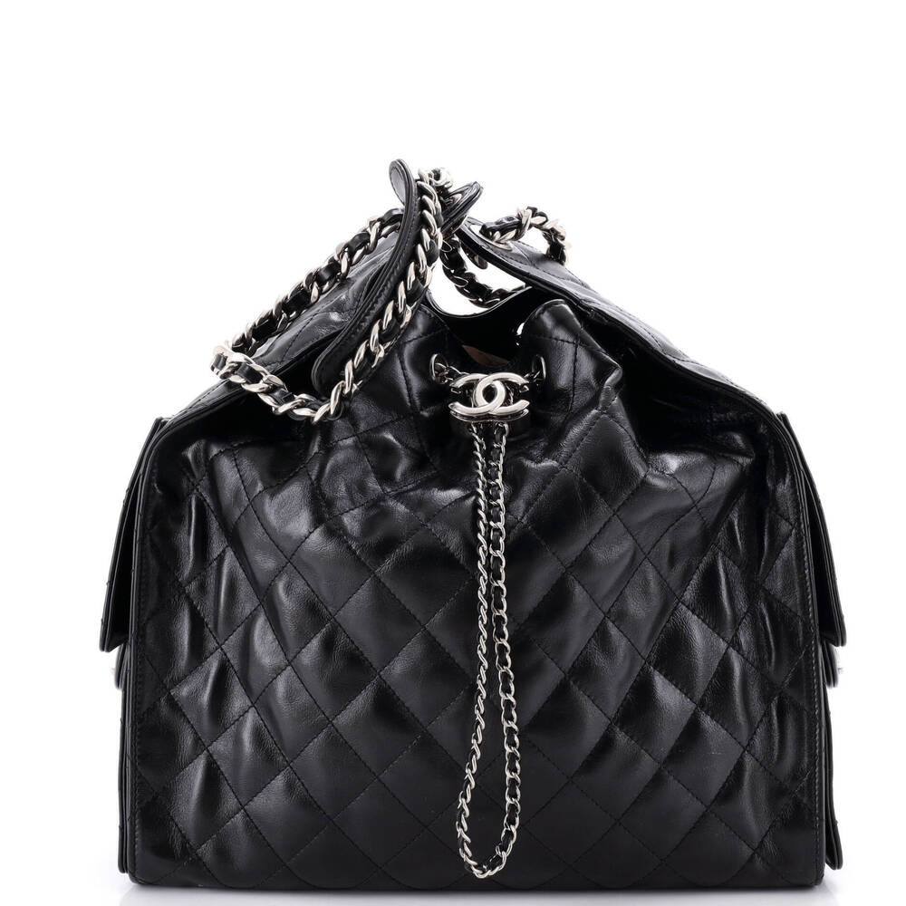 Chanel Medium 25 Hobo Bag Quilted Shiny Crumpled Calfskin